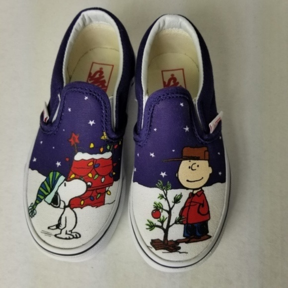Vans Other - Kids Slip on Peanuts Charlie Brown Christmas Tree